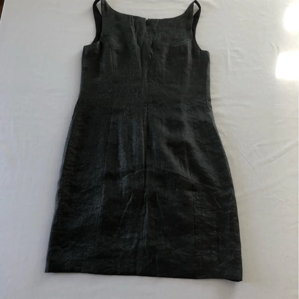 Ann Taylor Party Cocktail Gunmetal Silver Sequin Front Sheath Dress Size 8 NWT - Picture 11 of 14